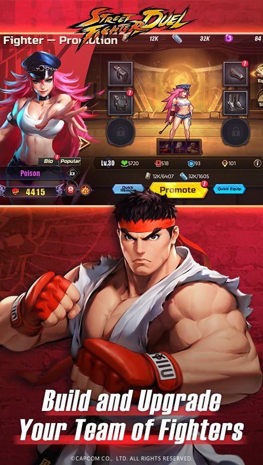 Build and Upgrade Your Team of Fighters