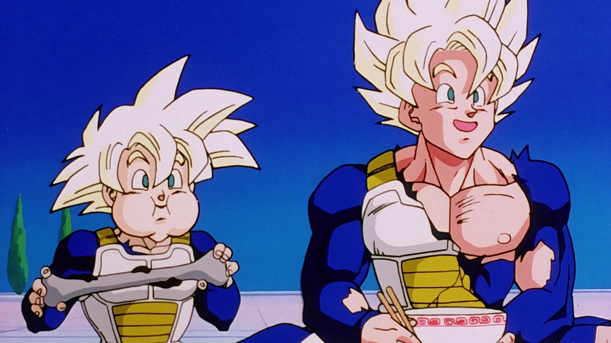 sentiram a diferença? enquanto gohan, filho de goku, é buxa como o