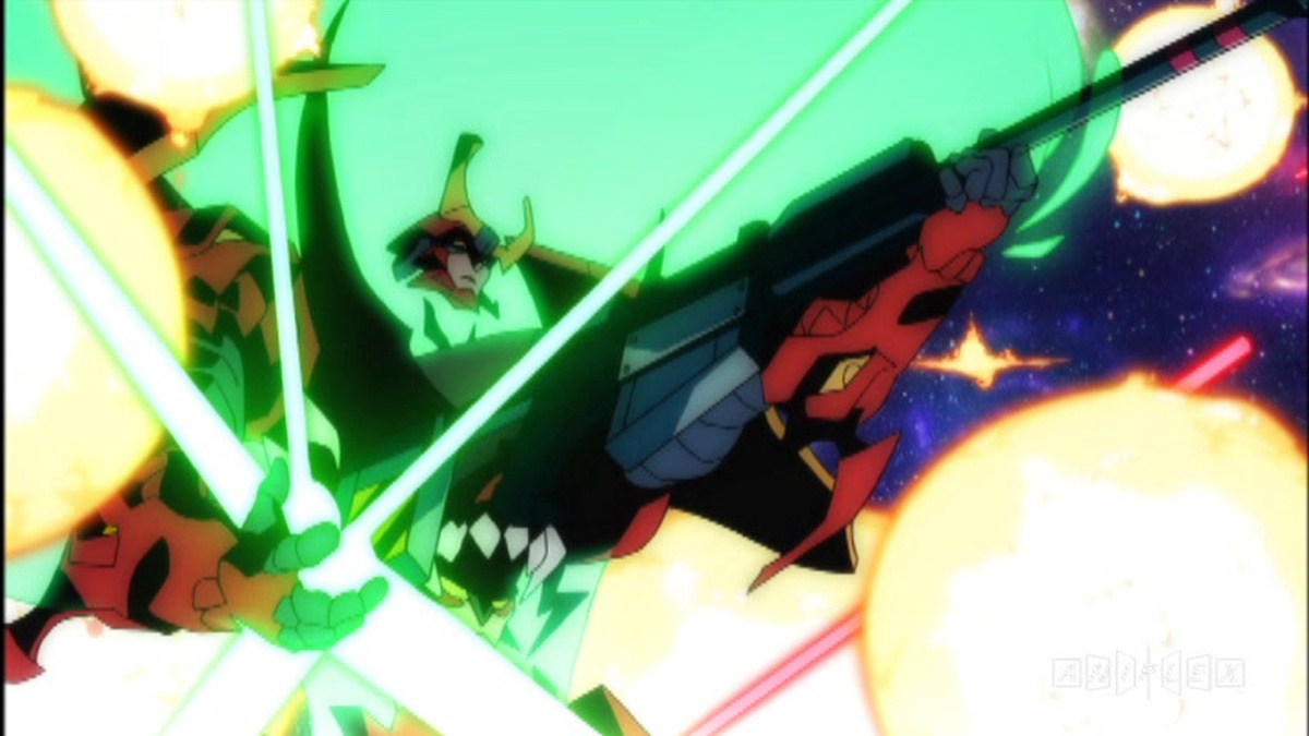 Gurren Lagann The Movie: The Lights in the Sky are Stars - Final Battle.   Final battle from the second movie, , Gurren Lagann The Movie: The Lights  in the Sky are