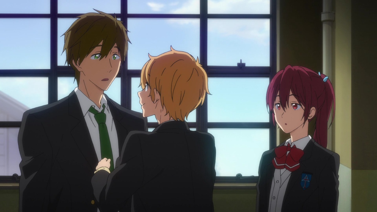 Free! - Iwatobi Swim Club Ep. 1 Dub  Reunion at the Starting Block! 