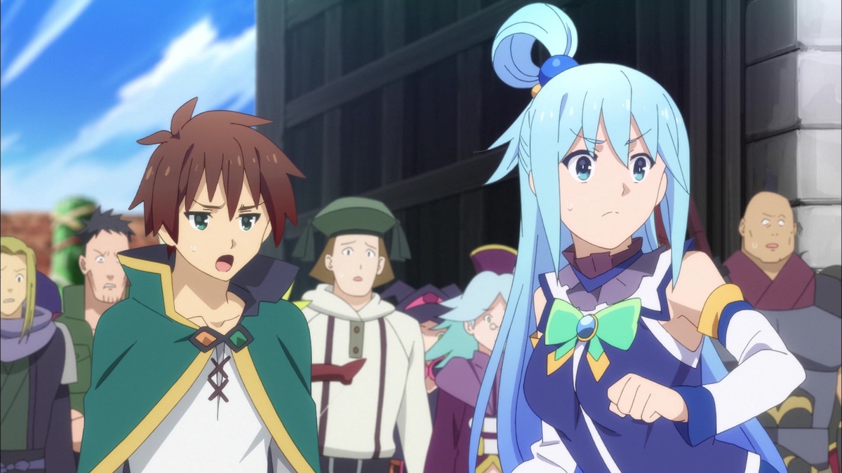 Anime Love United - KonoSuba: God's Blessing On This Wonderful World! The  series follows the adventures of Kazuma Satō who, after he dies of a heart  attack after pushing a girl out