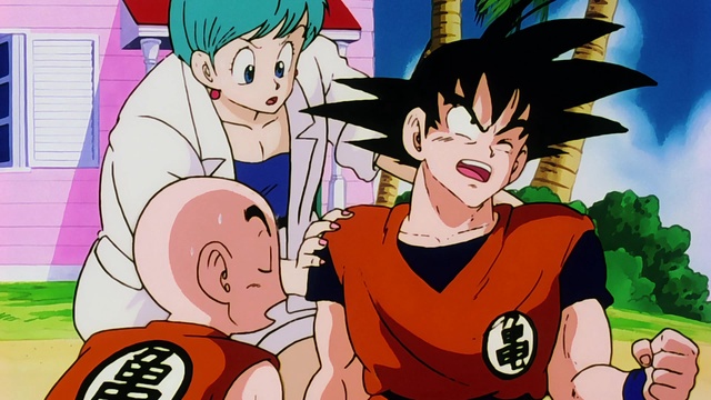 D. Ball Limit-F - Goku: Fico feliz que tenha mudado de lado irmão. Vamos  treinar muito! Raditz: Eu também estou irmão. Estou ansioso para ver mais  das suas habilidades de luta! *Créditos