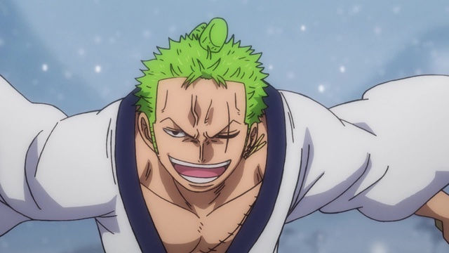 One Piece - País de Wano (892 em diante) A Empunhadura Tripla do  Conquistador! Zoro vs. King! - Assiste na Crunchyroll